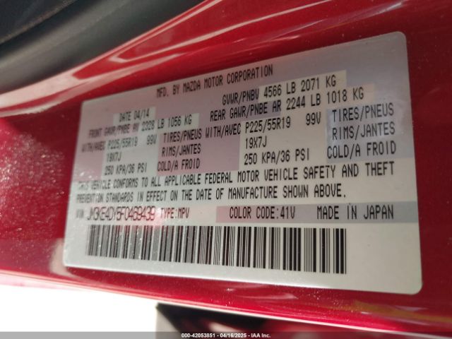 JM3KE4DY5F0469439 Mazda Cx-5 Grand Touring