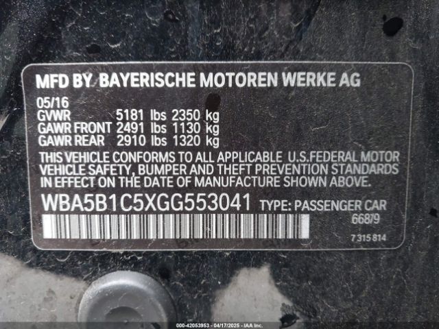 WBA5B1C5XGG553041 BMW 535i