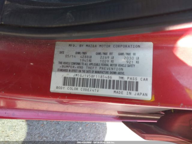 JM1GJ1V58F1185486 Mazda Mazda6 I Touring