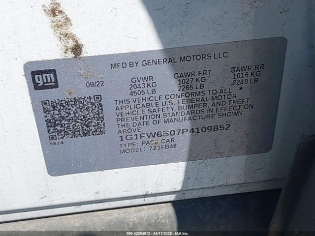 1G1FW6S07P4109852 Chevrolet 2023