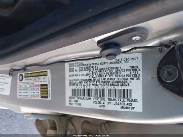 2008 MITSUBISHI ENDEAVOR 4A4MN21S58E036711 Photo 8