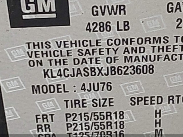 42054067 :رقم المزاد ، KL4CJASBXJB623608 vin ، 2018 Buick Encore Preferred مزاد بيع