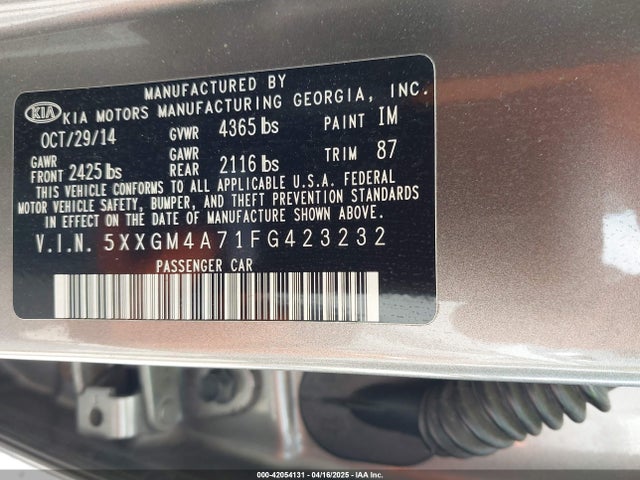 5XXGM4A71FG423232 KIA Optima Lx