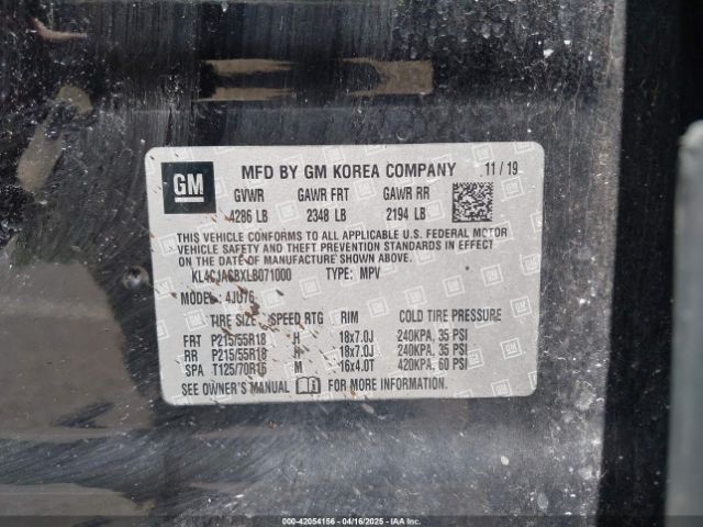 KL4CJASBXLB071000 Buick Encore Fwd Preferred