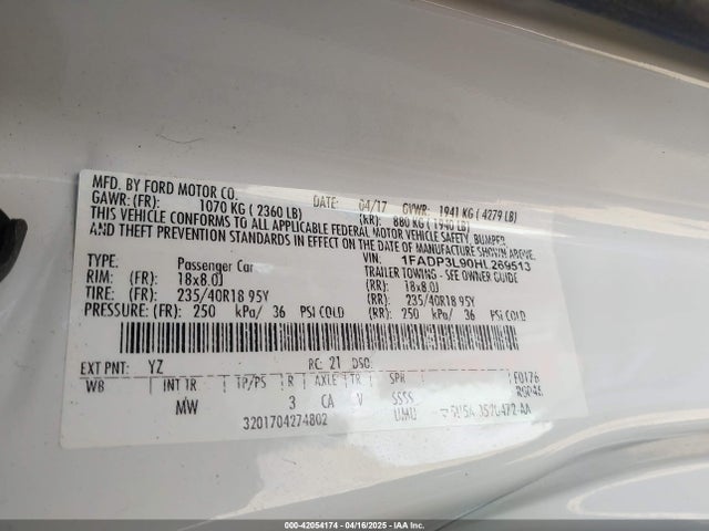 1FADP3L90HL269513 Ford FOCUS ST