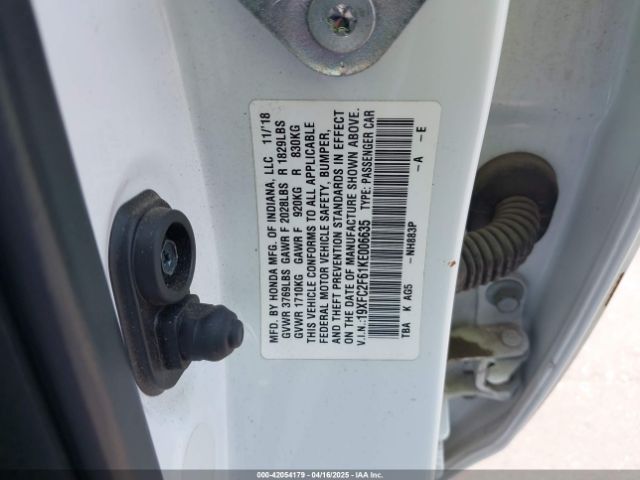 19XFC2F61KE006635 Honda Civic Lx