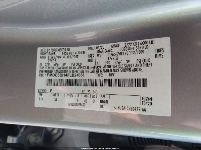 2023 FORD BRONCO 1FMDE5BH4PLB24666 Photo 8