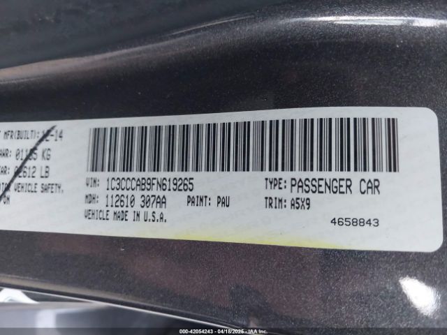 1C3CCCAB9FN619265 Chrysler 200 Limited