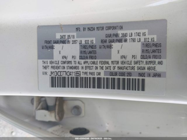 JM1DKDD77K0411859 Mazda Cx-3 Grand Touring