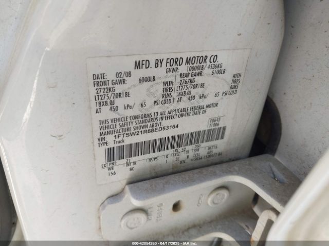 2008 FORD F-250 1FTSW21R88ED53164 Photo 8