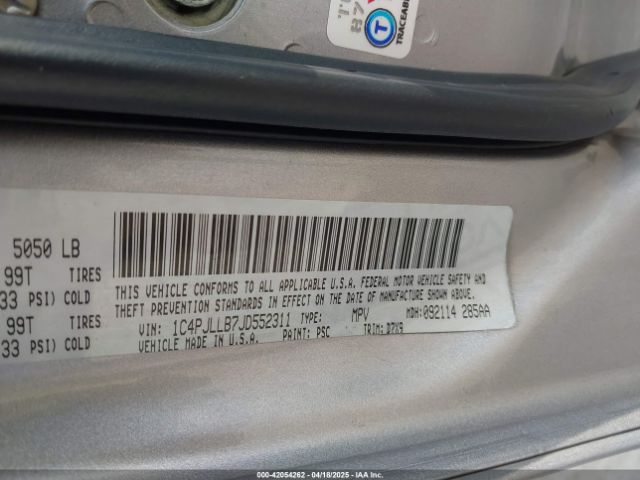 2018 JEEP CHEROKEE 1C4PJLLB7JD552311 Photo 8