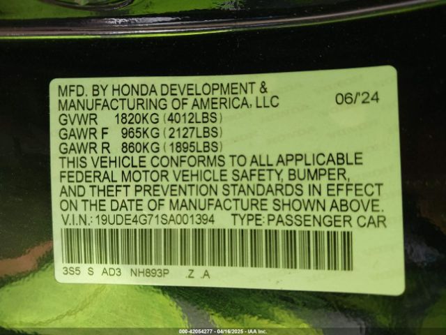 2025 ACURA INTEGRA 19UDE4G71SA001394 Photo 8