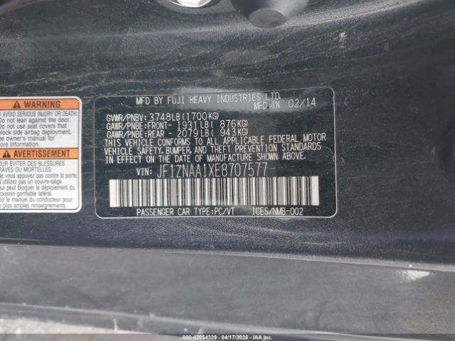 JF1ZNAA1XE8707577 Scion Fr-s Monogram