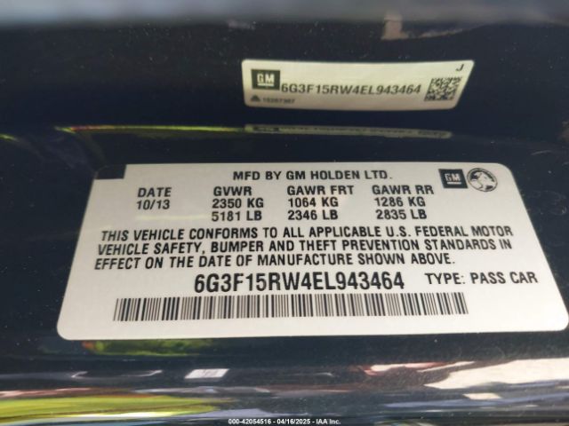 6G3F15RW4EL943464 Chevrolet SS