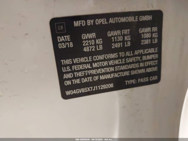 W04GV8SX7J1129206 Buick Regal Tourx Essence