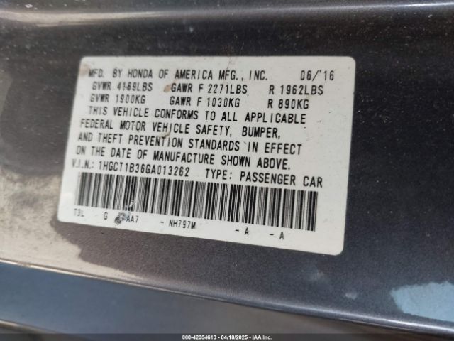 1HGCT1B36GA013262 Honda Accord Lx-s
