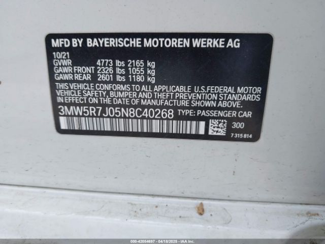 2022 BMW 330I 3MW5R7J05N8C40268 Photo 8