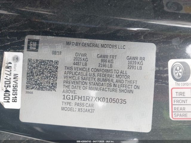 1G1FH1R7XK0105035 Chevrolet CAMARO 2SS