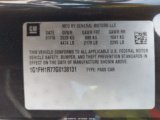 2016 CHEVROLET CAMARO 1G1FH1R77G0138131 Photo 8