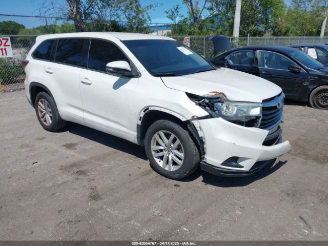 2016 TOYOTA HIGHLANDER 5TDZKRFH4GS127117
