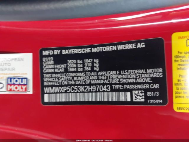 2019 MINI HARDTOP WMWXP5C53K2H97043 Photo 8