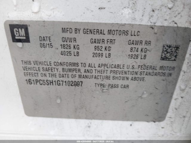 1G1PC5SH1G7102097 Chevrolet Cruze Limited Ls Auto