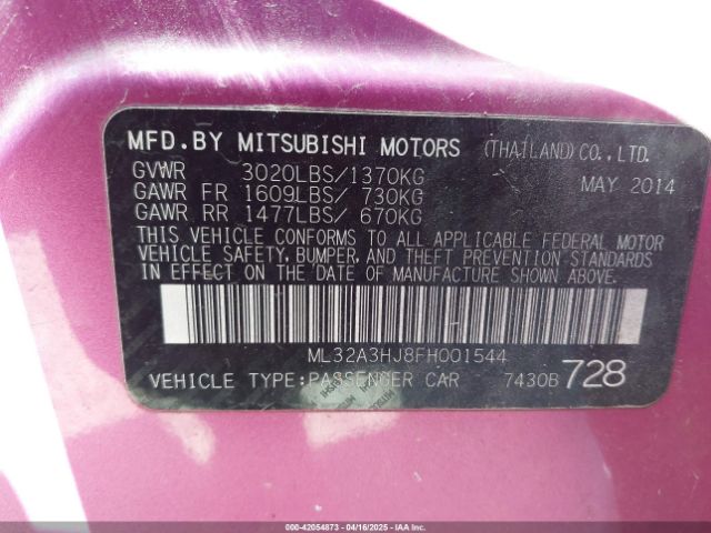 ML32A3HJ8FH001544 Mitsubishi Mirage De/rf