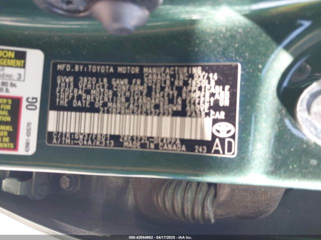 2T1BPRHE5EC137232 Toyota Corolla Le Eco Plus