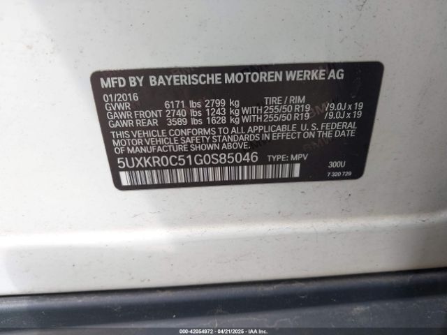 5UXKR0C51G0S85046 BMW X5 Xdrive35i