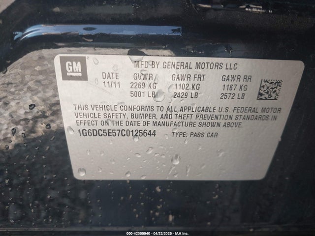 2012 CADILLAC CTS 1G6DC5E57C0125644 Photo 8
