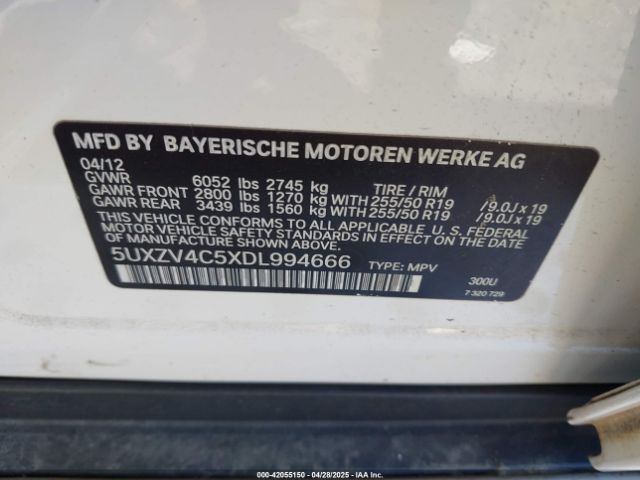 2013 BMW X5 5UXZV4C5XDL994666 Photo 8