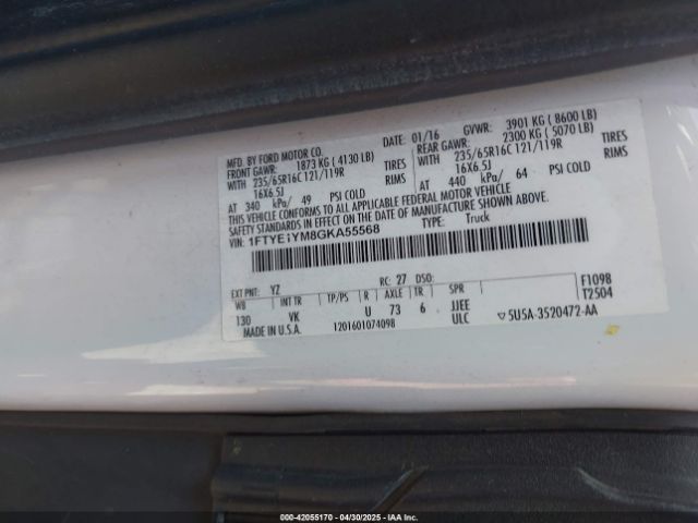 1FTYE1YM8GKA55568 Ford Transit-150