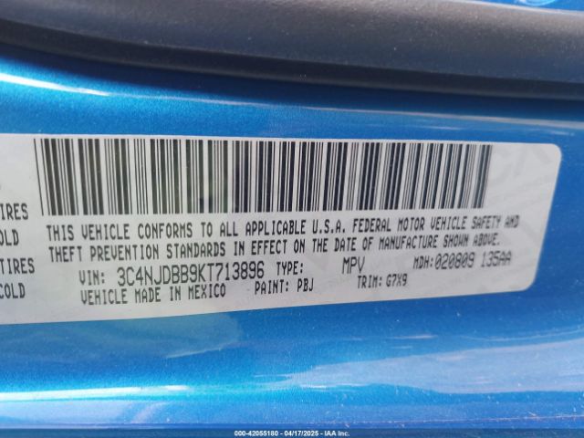 3C4NJDBB9KT713896 Jeep Compass Latitude 4x4