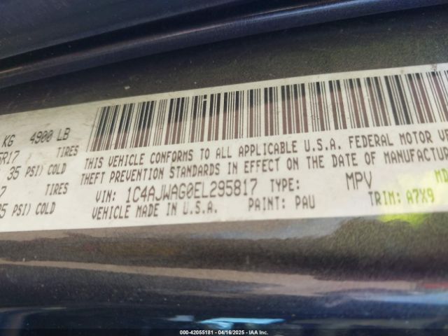 1C4AJWAG0EL295817 Jeep Wrangler Sport