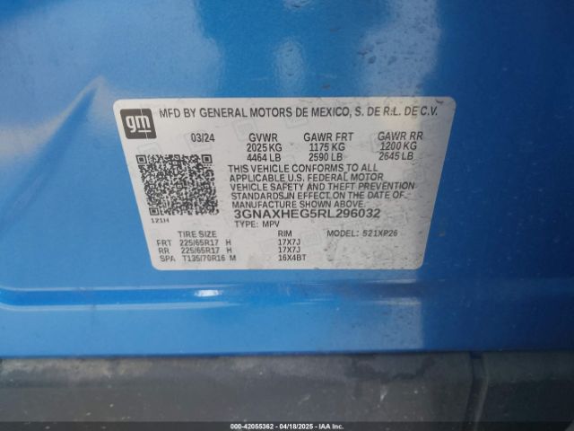 3GNAXHEG5RL296032 Chevrolet Equinox Fwd Ls