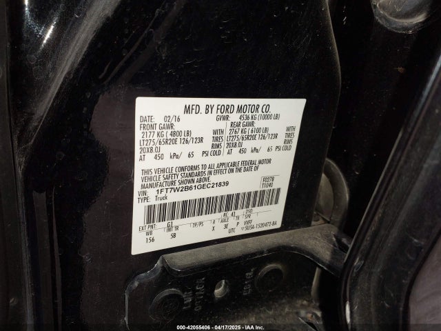 1FT7W2B61GEC21839 Ford F-250 Lariat