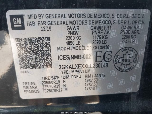 3GKALXEXXLL230148 GMC Terrain Awd Denali