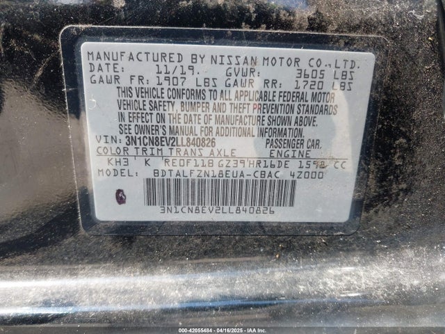 Nissan Versa Sv Xtronic Cvt 2020 3N1CN8EV2LL840826 Image 9