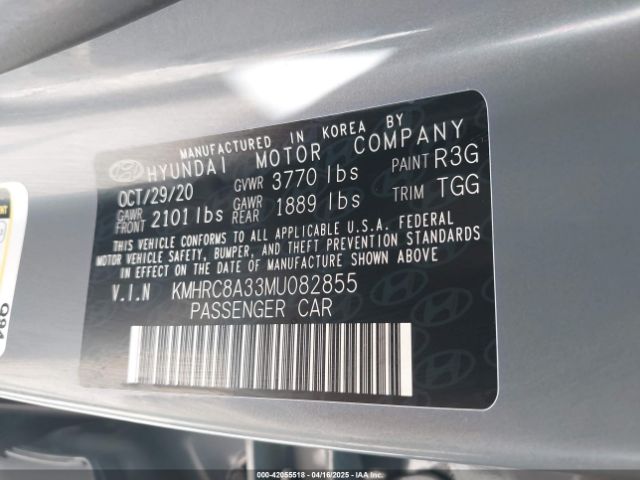 KMHRC8A33MU082855 Hyundai Venue Sel