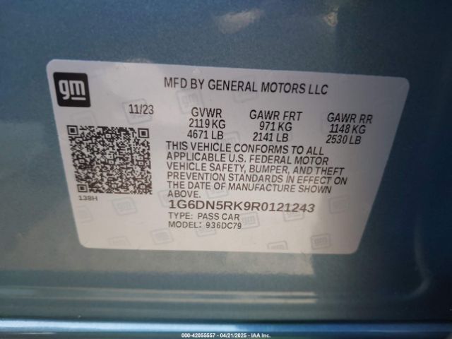 1G6DN5RK9R0121243 Cadillac Ct5 Premium Luxury
