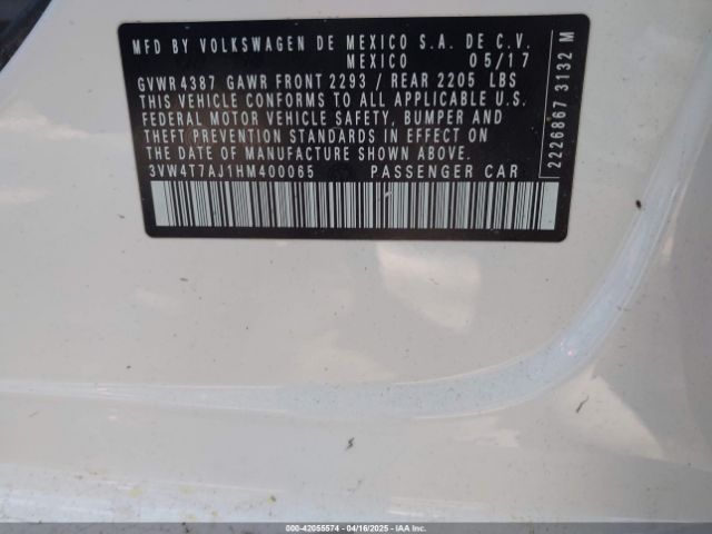 3VW4T7AJ1HM400065 Volkswagen JETTA GLI