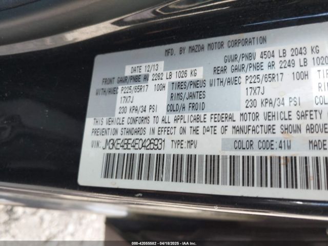 JM3KE4BE4E0426931 Mazda CX-5 SPORT