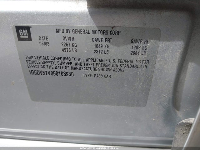 2009 CADILLAC CTS 1G6DV57V090108930 Photo 8