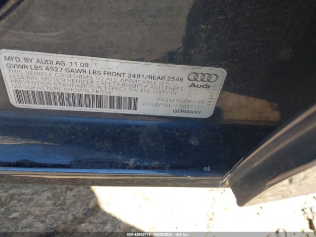 2010 AUDI A4 WAUBFAFL1AN037137 Photo 8