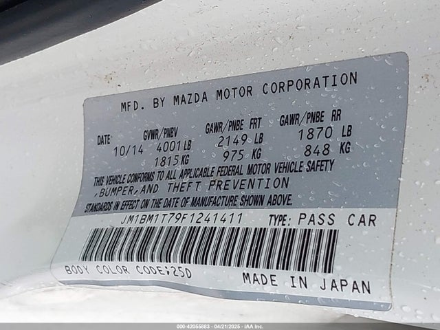 JM1BM1T79F1241411 Mazda pe