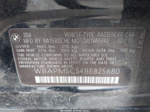 2011 BMW 335I WBAPM5C54BE825680 Photo 8