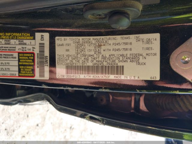 5TFLU4EN2FX111971 Toyota Tacoma Double Cab/trd Pro
