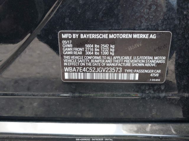 WBA7E4C52JGV23573 BMW 740i Xdrive