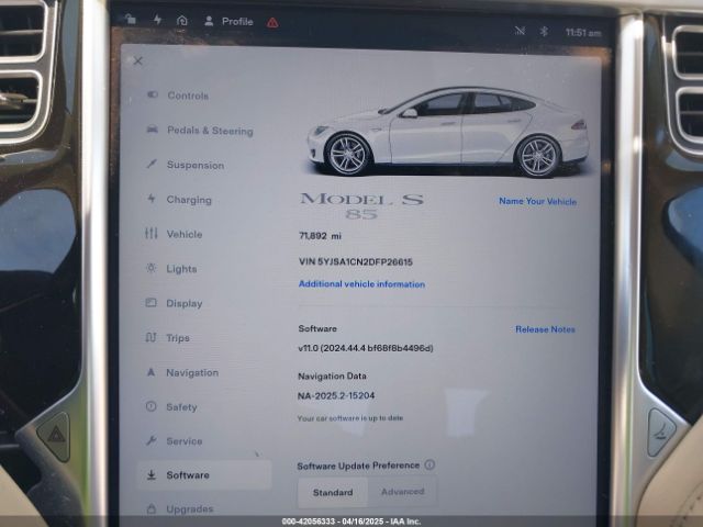 2013 TESLA MODEL S 5YJSA1CN2DFP26615 Photo 6