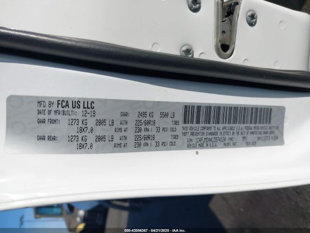 1C4PJMDX4LD574124 Jeep Cherokee Limited 4x4